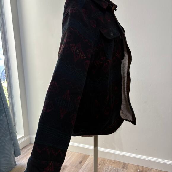 Jachs New York Men's Sherpa Line Wool Warm Multi-Color Black Jacket Large - Picture 4 of 7